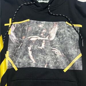 Off-White Black and Yellow Graphic Sweater